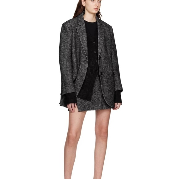 Jacob tweed  Aline black and white, lined skirt. Size 1/2 - Picture 2 of 12